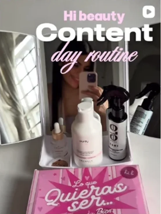 Rutina de día de contenido